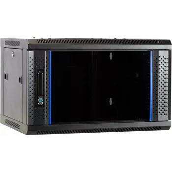 DSIT DS6604 4U wandmontage-serverbehuizing met glazen deur, 600x600x280 mm, zwart