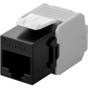 DS-IT CAT6a UTP keystone-netwerkconnector - gereedschapsloos - zwart (DS-KC-UTP6A-TL-1)