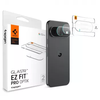 Spigen Optik Pro Glas.tR EZ Fit cameraschutz 2-pack voor Google Pixel 11 Pro - transparant