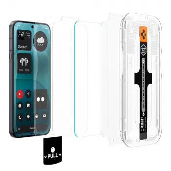 Spigen Glas.tR EZ Fit Pro AC HD displayschermfolie 2-pack voor Nothing Phone 4a Pro - helder, gehard glas
