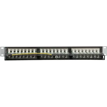DS-IT CAT6 FTP 48-poorts 19 inch 2U afgeschermd patchpanel, zwart