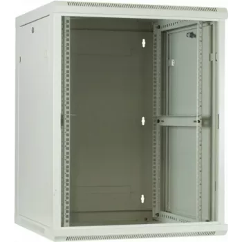DSIT 12U wandmontage serverkast met glazen deur, wit, 600x600x635 mm