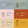Orangemonkie 6-kleuren achtergrondset voor Foldio 4 (wit, zwart, grijs, groen, blauw, geel)