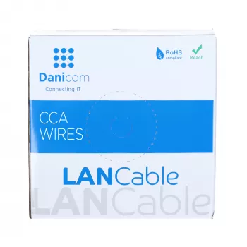 DSIT CAT6 S/FTP netwerkkabel AWG 27/7 flexibel 100 m grijs CCA
