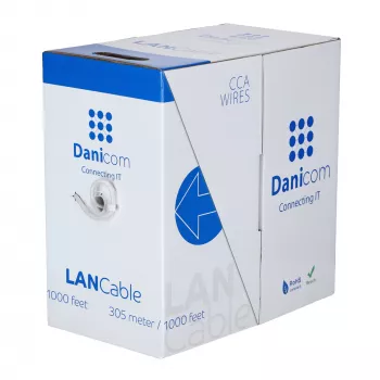 DSIT CAT6 S/FTP netwerkkabel AWG 27/7 flexibel 305m grijs CCA