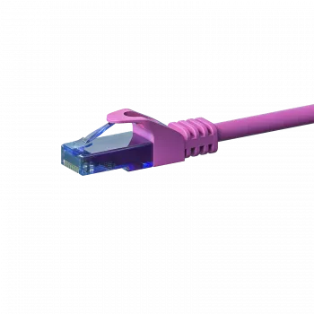 DSIT UTP CAT6a roze 100% koper patchkabel 0,25m DC-U6A9-002