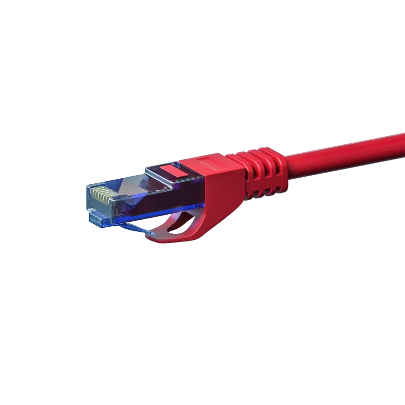 DSIT CAT6a ethernet-patchkabel 100% koper U/UTP 3m rood