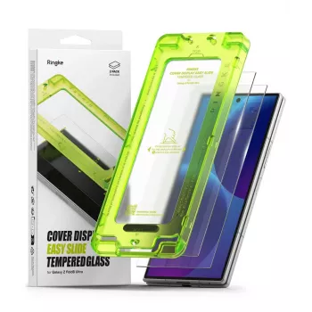 Ringke Cover Display Easy Slide gehard glas screenprotector 2-pack voor Samsung Galaxy Z Fold 8 Ultra Clear