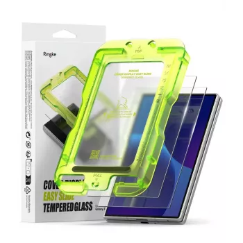 Ringke Cover Display Easy Slide gehard glas screenprotector 2-pack voor Samsung Galaxy Z Fold 8 transparant