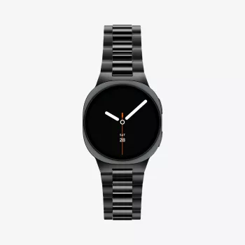 Spigen Modern Fit 316L roestvrijstalen armband voor Samsung Galaxy Watch 8 / 9 / Classic (40 / 44 / 46mm) zwart