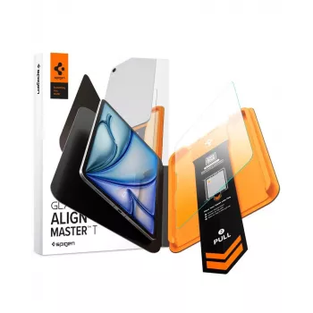 Spigen AlignMaster GLAS.tR gehard glas displayschermbescherming voor iPad Air 11 inch (6./7./8. generatie, 2024-2026) - transparant