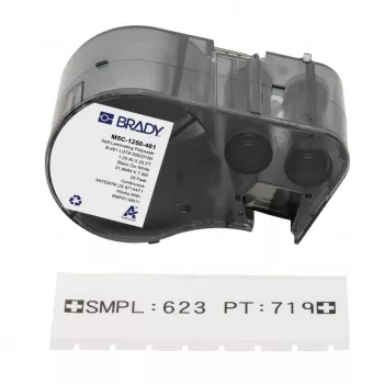 BRADY BMP51/BMP53/M511 zelflaminerend vinyl kabelmarkeringsetiket, wit/transparant, 38,1 mm x 25,4 mm, 160 etiketten/rol