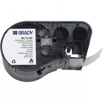 BRADY M5-113-490 FreezerBondz II polyester-etiketten voor BMP51/BMP53/M511, wit, 38,1 mm x 25,4 mm, 250 etiketten