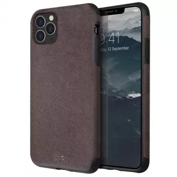 UNIQ Sueve iPhone 11 Pro hoesje van liquid silicone, taupe warm grey