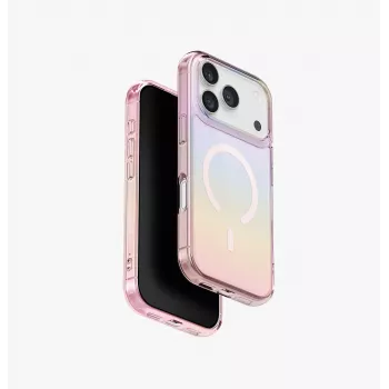 UNIQ Iridescia MagClick laadcase voor iPhone 17 Pro – Pink Prism
