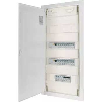 EATON KLV-PW-48-1PXL-1SPD-2PXF-16PLI 4-rijige voorbedrade verdeelplaat, 48 modules, IP30, wit