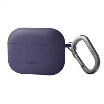 UNIQ Nexo siliconenhoes met oorbuigjes voor Apple AirPods Pro 2e generatie (2022/2023) - vijgenpaars