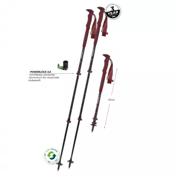 Komperdell Carbon Pro Zero Compact trekkingstokken - Malbec