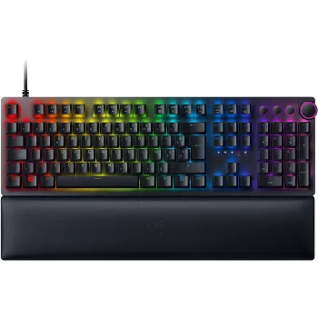 Razer Huntsman V2 bedraad optisch gamingtoetsenbord, Linear Red-switches, Scandinavische indeling, RGB, zwart (RZ03-03930600-R3N1)