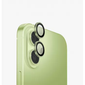 UNIQ Optix aluminium cameralensbescherming voor iPhone 17 met applicator groen