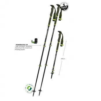 Komperdell Carbon Pro Zero trekkingstokken, Groen