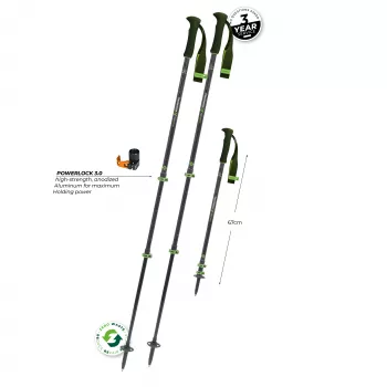 Komperdell Carbon EVO Zero koolstofstokken, Groen