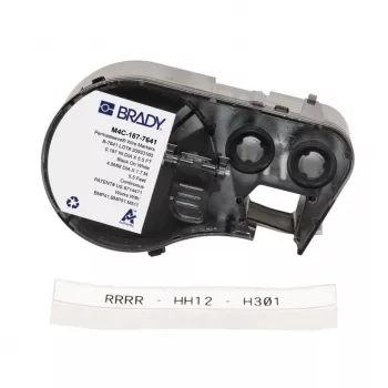 BRADY BMP41/BMP51/BMP53/M511 Low-Halide Heat-Shrink Wire Marker Sleeve, wit, 38,1 mm x 6,4 m