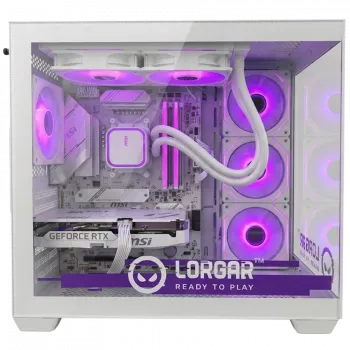 LORGAR ADVANCED A201 gaming-pc - AMD Ryzen 5 7500F, GeForce RTX 5060 Ti 16GB, 32GB DDR5, 1TB NVMe SSD, 750W voeding, wit