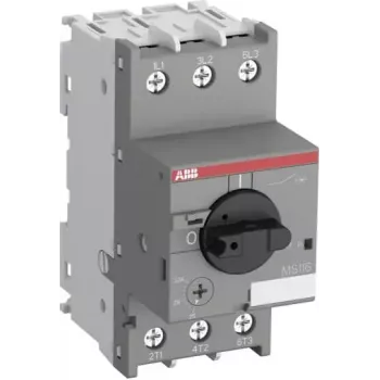 ABB MS116-20 motorbeveiligingsschakelaar, 16-20 A, 3-polig, 690 V AC, 50 kA, schroefaansluitingen