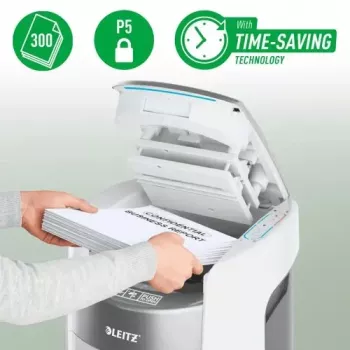 Leitz IQ Optimax AutoFeed 300 Papiervernietiger, P-5, 300 vellen, opvangbak 25 L