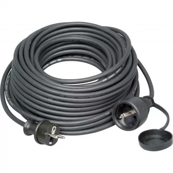 KOPP ELEKTROTECHNIK 25 m zware rubber verlengkabel, randaarde, H07RN-F, IP44, 16 A, zwart