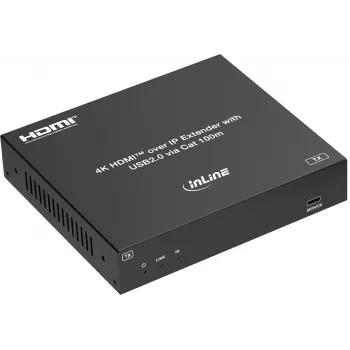 InLine® KVM extender via IP, HDMI 4K/60Hz, 100m, zender (TX) (57886I)