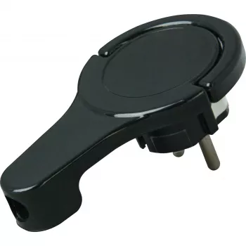 HEINRICH KOPP 172005030 randaarde platte stekker met houder, 3x1,5 mm², zwart