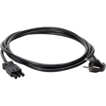 Kopp GST18i3 Schuko haakse stroomkabel 3m 3G1,5mm² H05VV-F zwart