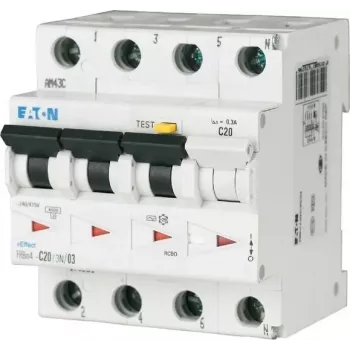 Eaton FRBM4-C32/3N/003-A RCBO, 4-polig (3P+N), 32 A, 30 mA, type A, C-karakteristiek, 6 kA