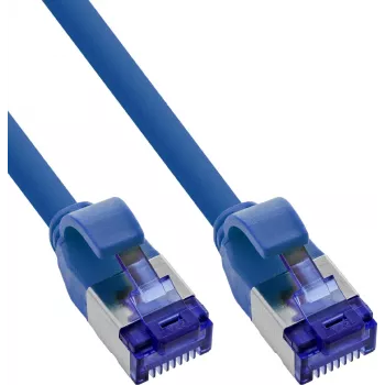 INLINE B-74955B 150-pack Cat.6A S/FTP LSZH slim patchkabel, blauw, 0,5 m