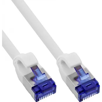 INLINE® B-74955W Slim Cat.6A S/FTP LSZH patchkabel, wit, 0,5 m, 150-pack