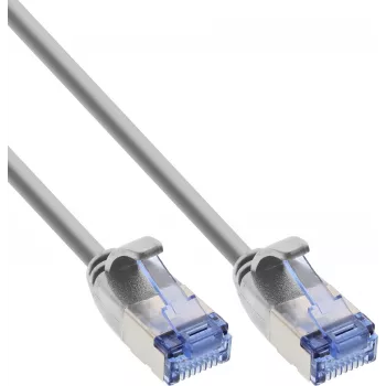 InLine® Slim patchkabel U/FTP PiMf Cat.6A grijs 3 m
