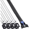 InLine® MCIO x8 breakout-kabel naar 8x SATA, 0,75 m