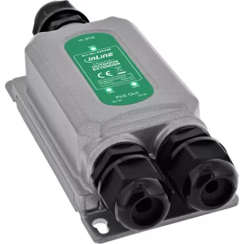 InLine® Gigabit PoE-extender, 90W, 2-poorts, IP67, IEEE 802.3bt