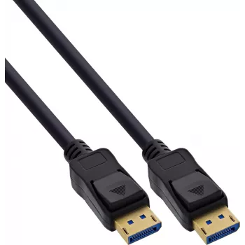 InLine® DisplayPort 2.1 kabel, UHBR20 80 Gb/s, zwart, vergulde contacten, 3m