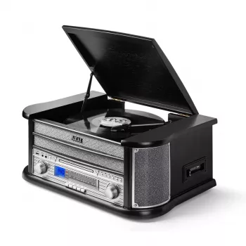 AKAI ATT-350CC platenspeler met CD, cassette, USB-opname en AM/FM-radio