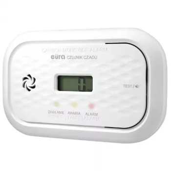EURA CD-72A2V4300/B koolmonoxidemelder met elektrochemische sensor, 85 dB alarm, 7 jaar sensorlevensduur