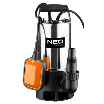 NEO TOOLS dompelpomp voor vuil water 900W, 13000 L/h, 8m opvoerhoogte, roestvrij staal