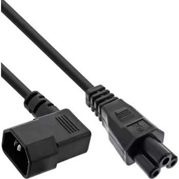 InLine® stroomkabel C14 bus haaks naar C5 stekker, zwart, 3m
