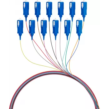 EFB Elektronik glasvezel-pigtail SC 9/125 OS2 12-kleurenset 2m - singlemode kabel/adapter set
