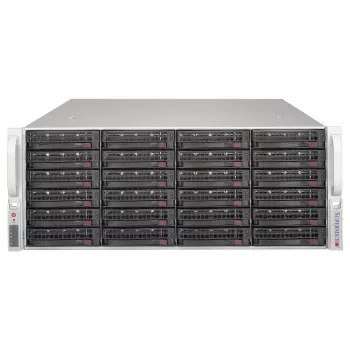 Supermicro SuperChassis 4U CSE-846BE1C-R609JBOD 24-bay hot-swap SAS3/SATA3 JBOD-opslagbehuizing met redundante 600W Platinum-voedingen