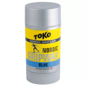 Toko Carbon GripWax blauw 25g - PFC-vrije stijgwas voor koude sneeuw (-7°C tot -2°C)