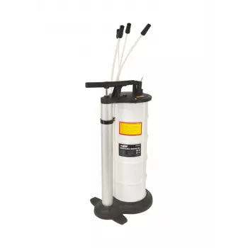 AWTOOLS AW15965 handmatige vloeistofafzuiger 9L - 3 sondes, -0,8 bar vacuüm, voor olie, versnellingsbak, remvloeistof