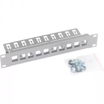 Triton RAC-PP-X03-C1 10-poorts 1U blind keystone patchpaneel, grijs